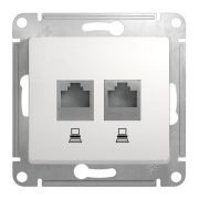 Розетка компьютерная 2-м Glossa механизм бел.