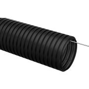Труба гофрированная ПНД 25 мм с зондом черная IEK 10 м
