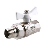 Кран VT227 американка 1/2 г/ш белая бабочка VALTEC