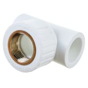 Тройник 25*3/4*25 МРВ PP-R белый RTP