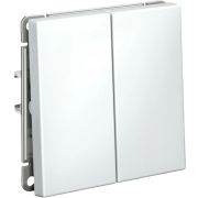 Выключатель кнопочный 2-кл. ArtGallery 10AX быстрозажим. клем. механизм бел. SE GAL000117S