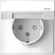 Розетка ArtGallery 16А IP44 с заземл. защ. шторки с крышкой механизм бел. SE GAL440146