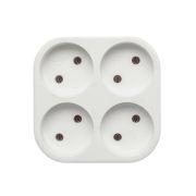 Четверник б/з Toker 6А универсальный белый