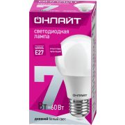 Лампа светодиодная 61 139 OLL-A60-7-230-6.5K-E27 7Вт грушевидная 6500К холод. бел. E27 700лм 176-264