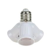 Ecola переходник с цоколя Е27 на 3хЕ27 широкий белый