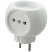 Тройник VOLSTEN РВ-043 белый шар 16А