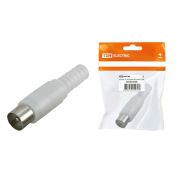 Штекер TV белый пластик