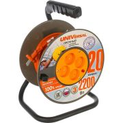 Удлинитель на катушке 20 м ПВС 2х1 4 гнезда UNIVersal