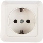 Розетка 1-м ОП Олимп 16А IP20 с заземл. бел. Universal О0028