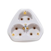 Розетка 3-м СП РС10/16-835 16А IP20 с заземл. бел. Кунцево 5929