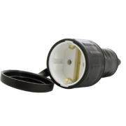 Гнездо штепсельное с заземл. с крышкой каучук IP44 B16-361 БелТИЗ /108