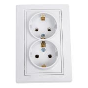 Розетка 2-м TANGO с заземл. белый скрытой проводки 16А 250В 1008839