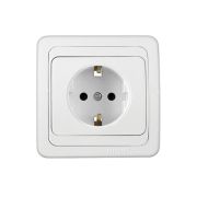 Розетка 1-м СП Валери 16А IP20 с заземл. с крышкой бел. Universal В0029