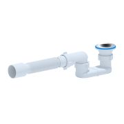 E015 Сифон для душевого поддона 1 1/2х40 АНИ (плоский 97 мм, с гибкой трубкой 40х50)