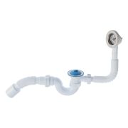 C6155 Сифон для ванны 1 1/2х40 АНИ (Варяг, с гибкой трубой 40х50, с выпуском и переливом)