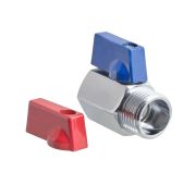 Кран шаровой (мини) 1/2«х1/2» г/г JIF красная+синяя ручка
