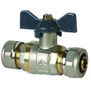 Кран шаровый ц/ц бабочка 16х16 (полный проход) JIF