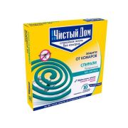 Чистый дом Спирали от комаров б/запаха 10шт.