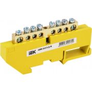 Шина PE земля на DIN-изол. ШНИ-6х9-8-Д-Ж IEK YNN10-69-8D-K05