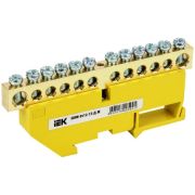 Шина PE земля на DIN-изол. ШНИ-8х12-12-Д-Ж IEK YNN10-812-12D-K05