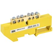 Шина PE земля на DIN-изоляторе ШНИ-6х9-6-Д-Ж IEK YNN10-69-6D-K05